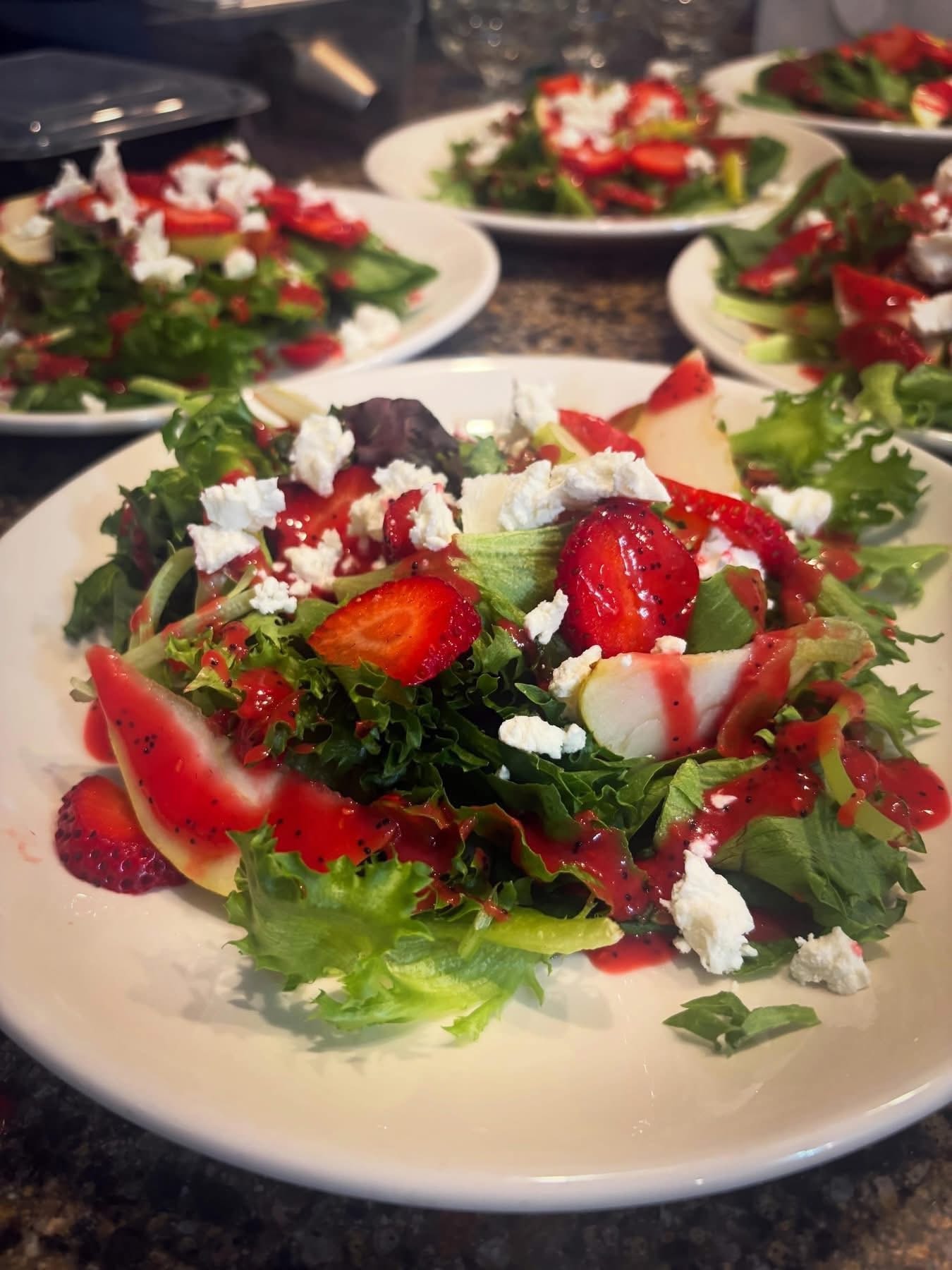 Strawberry feta salad by in-home chef Tampa Bay