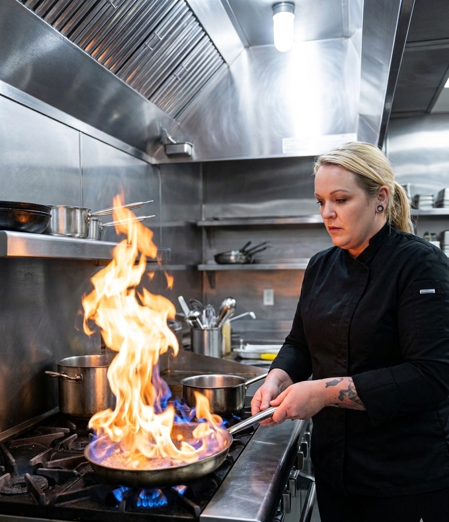 Chef Brandi Smith at work — culinary educator and private chef Tampa Bay